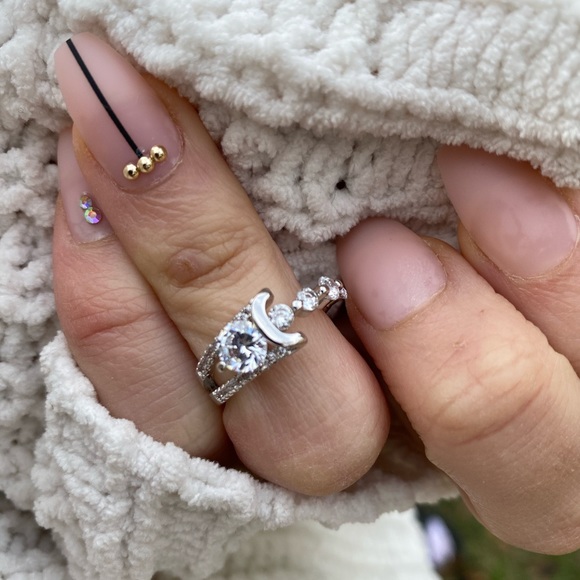 925 sterling silver Creative Round Cut Sapphire - Picture 6 of 11